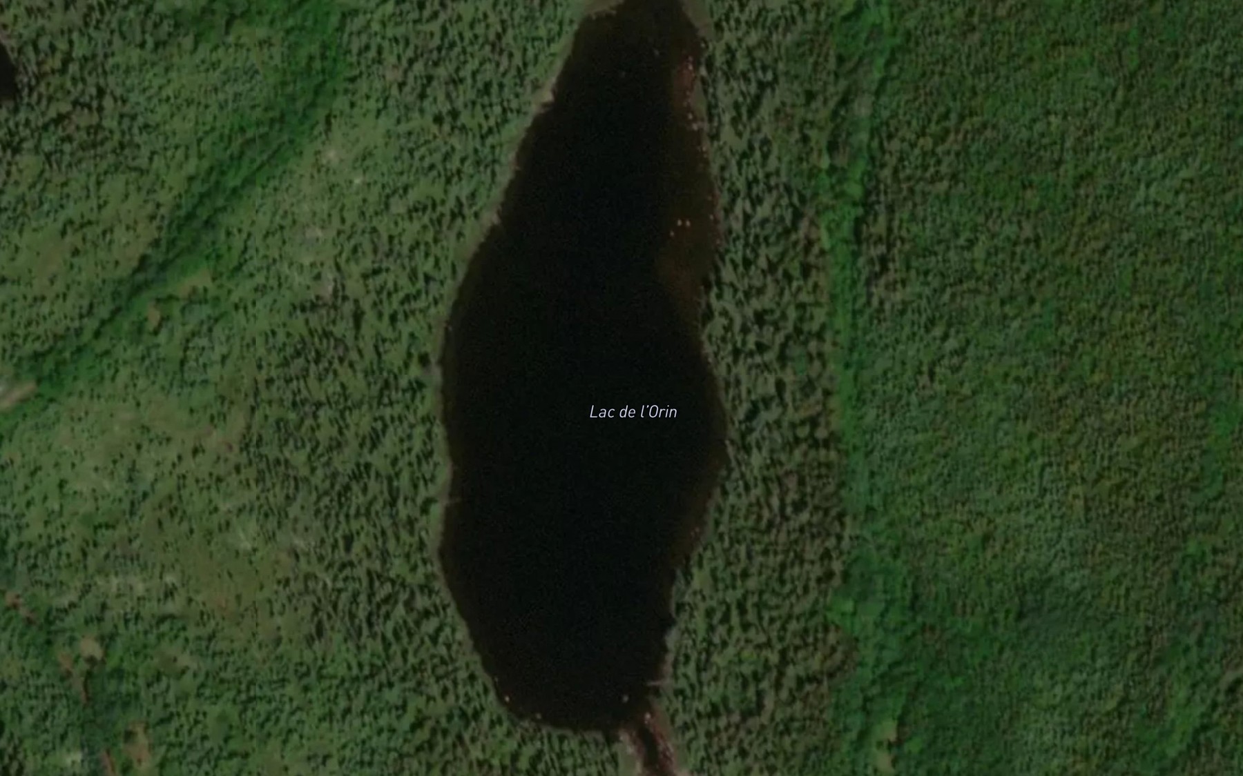 Satellite map of the Lac de l'Orin
