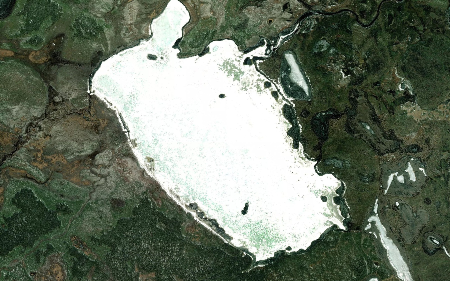 Satellite map of the Chahalie Lake