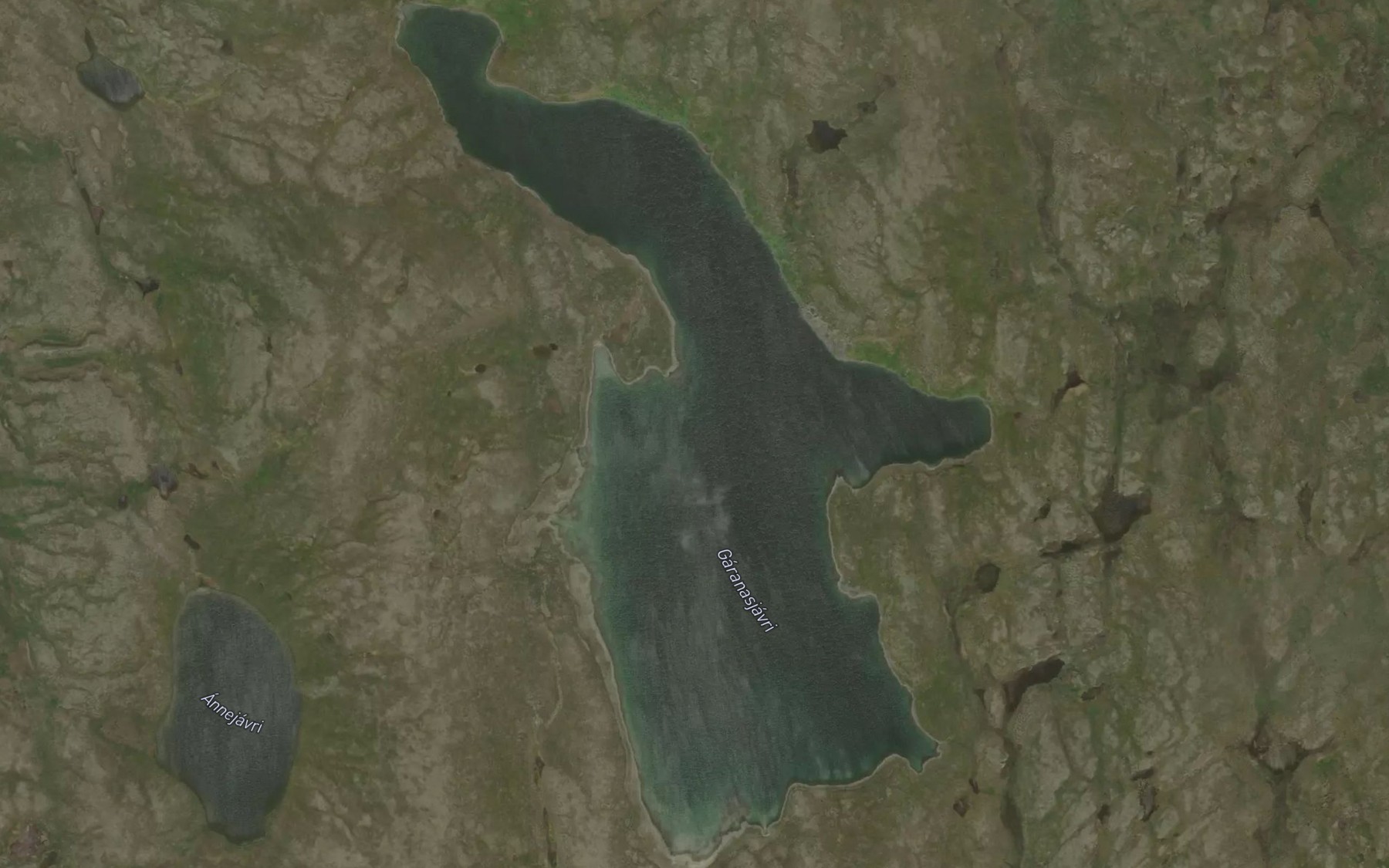 Satellite map of the Garanasjavri