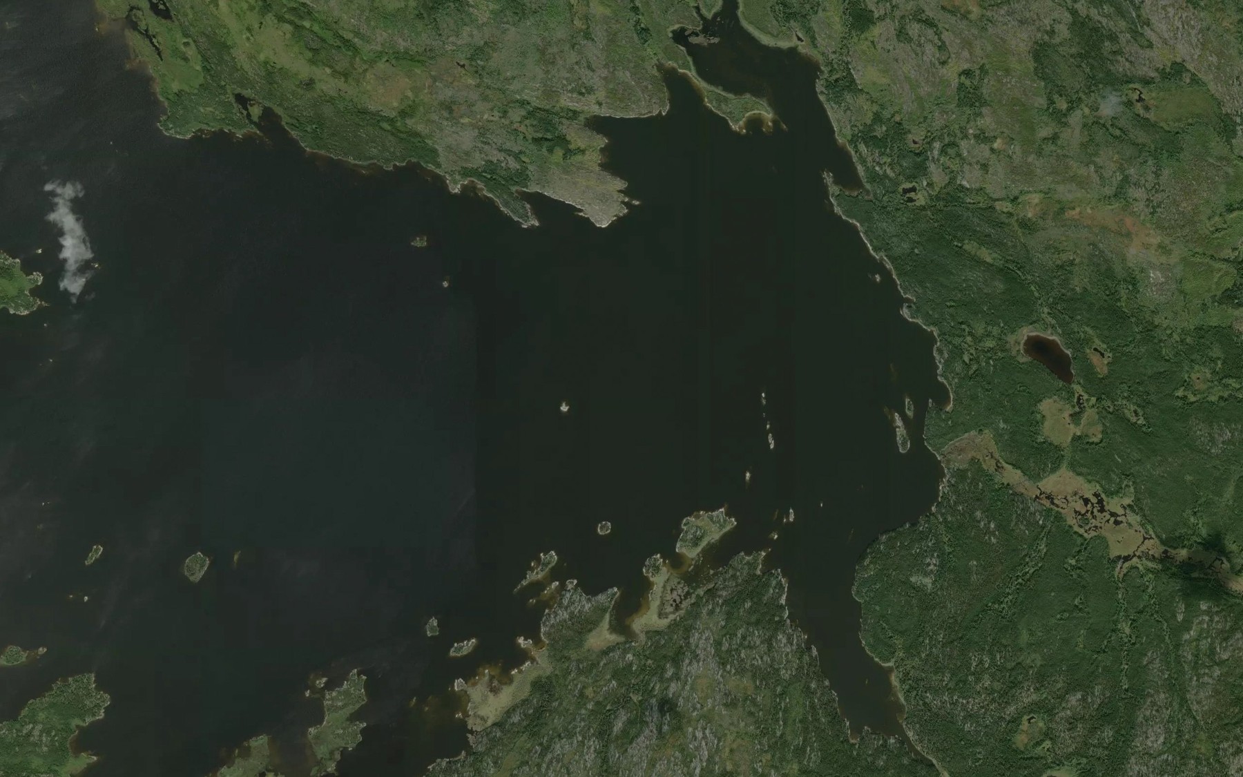 Satellite map of the Cheekwakosi Bay