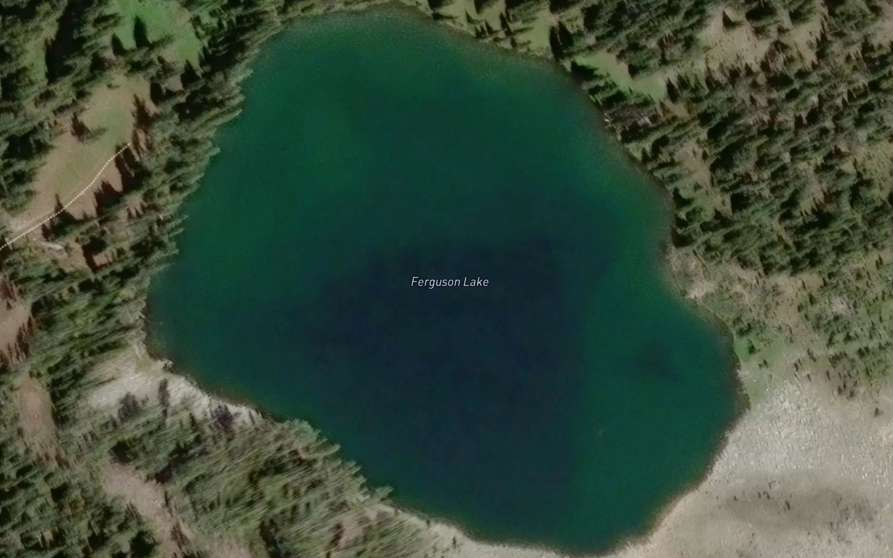 Satellite map of the Ferguson Lake