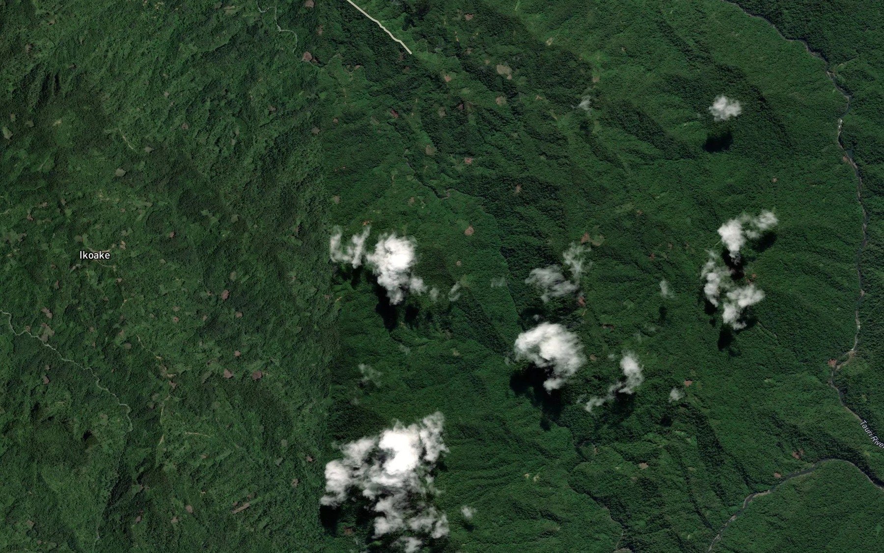 Satellite map of the Yage Creek