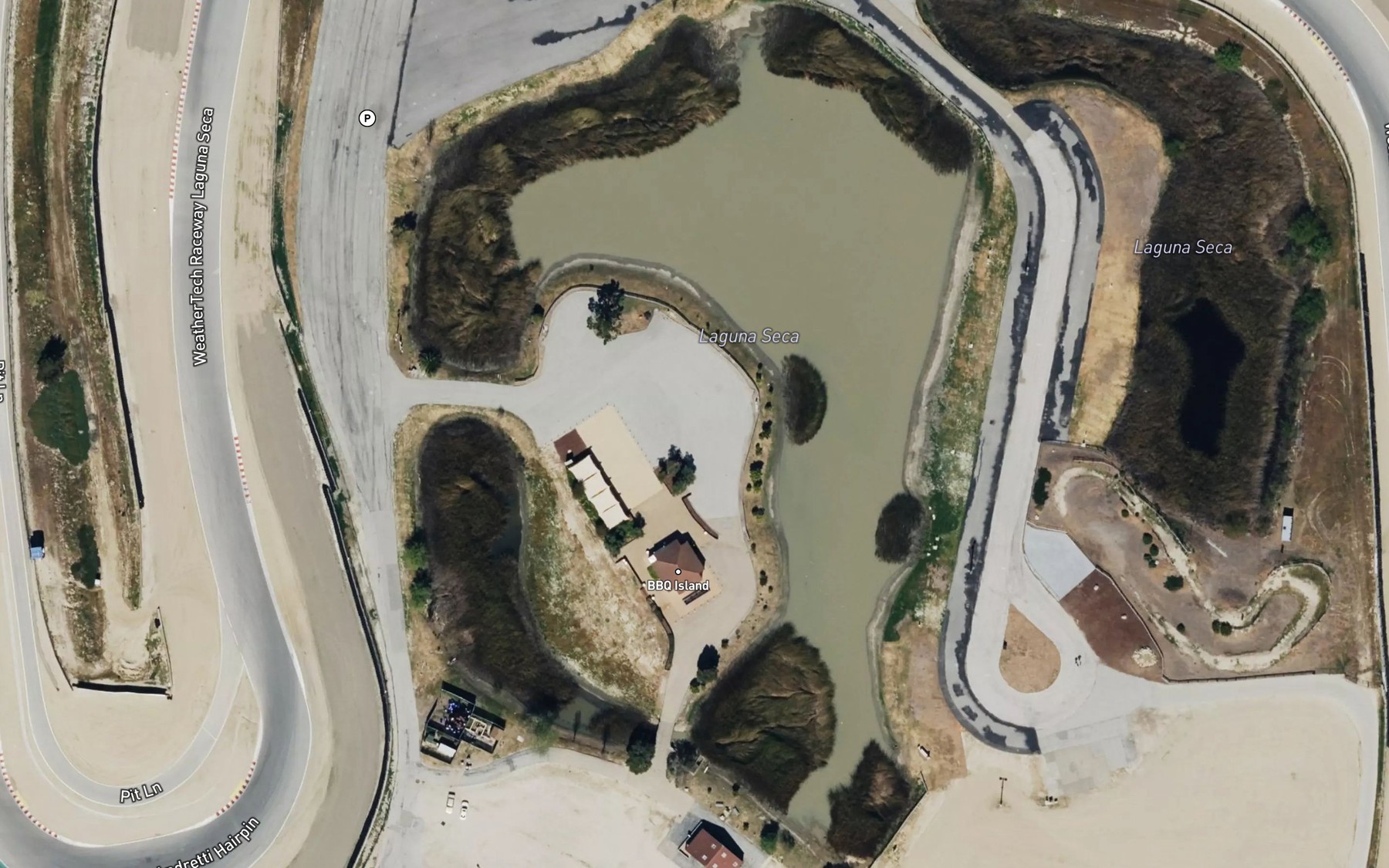 Satellite map of the Laguna Seca