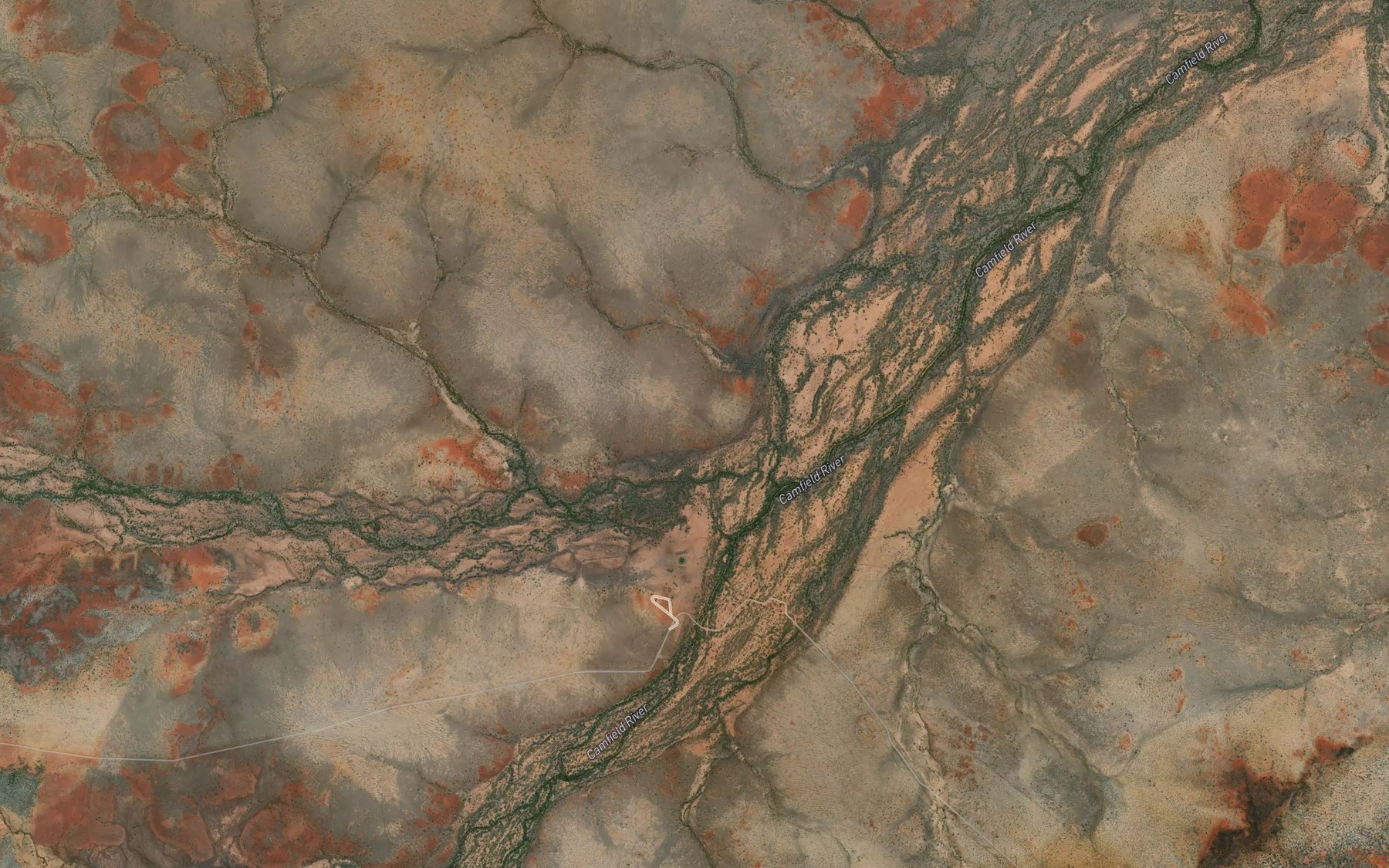 Satellite map of the Chungari Creek