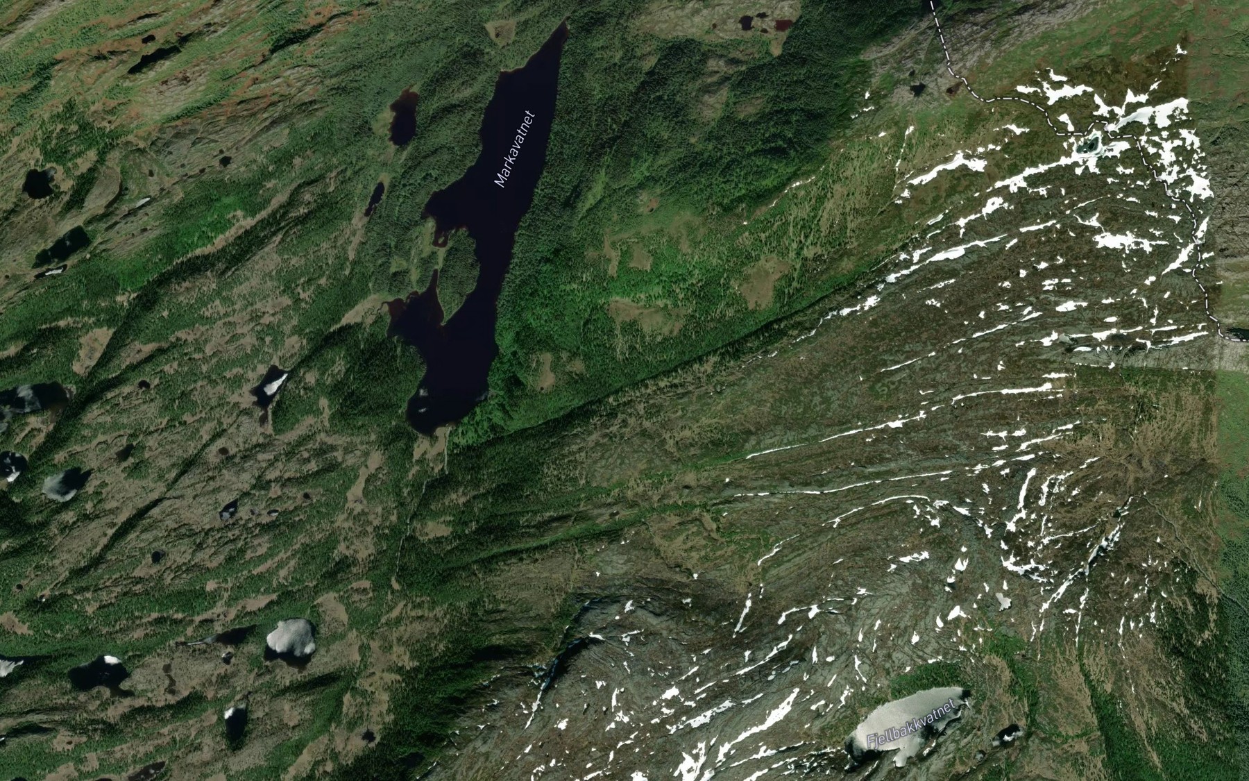 Satellite map of the Urddalsbekken
