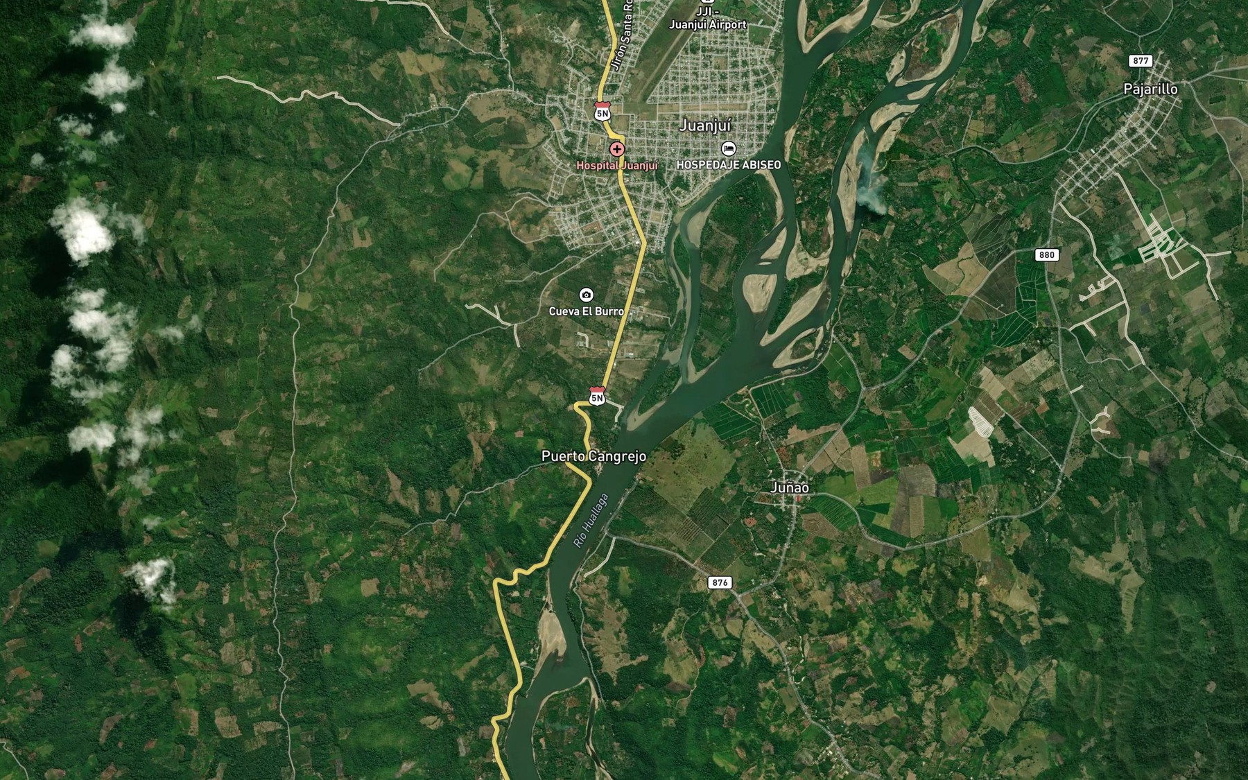 Satellite map of the Quebrada Cangrejo
