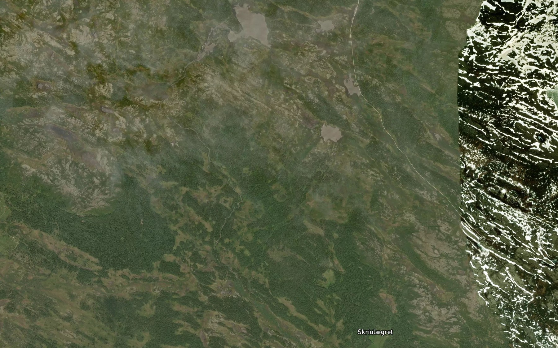 Satellite map of the Ongletjernbekken