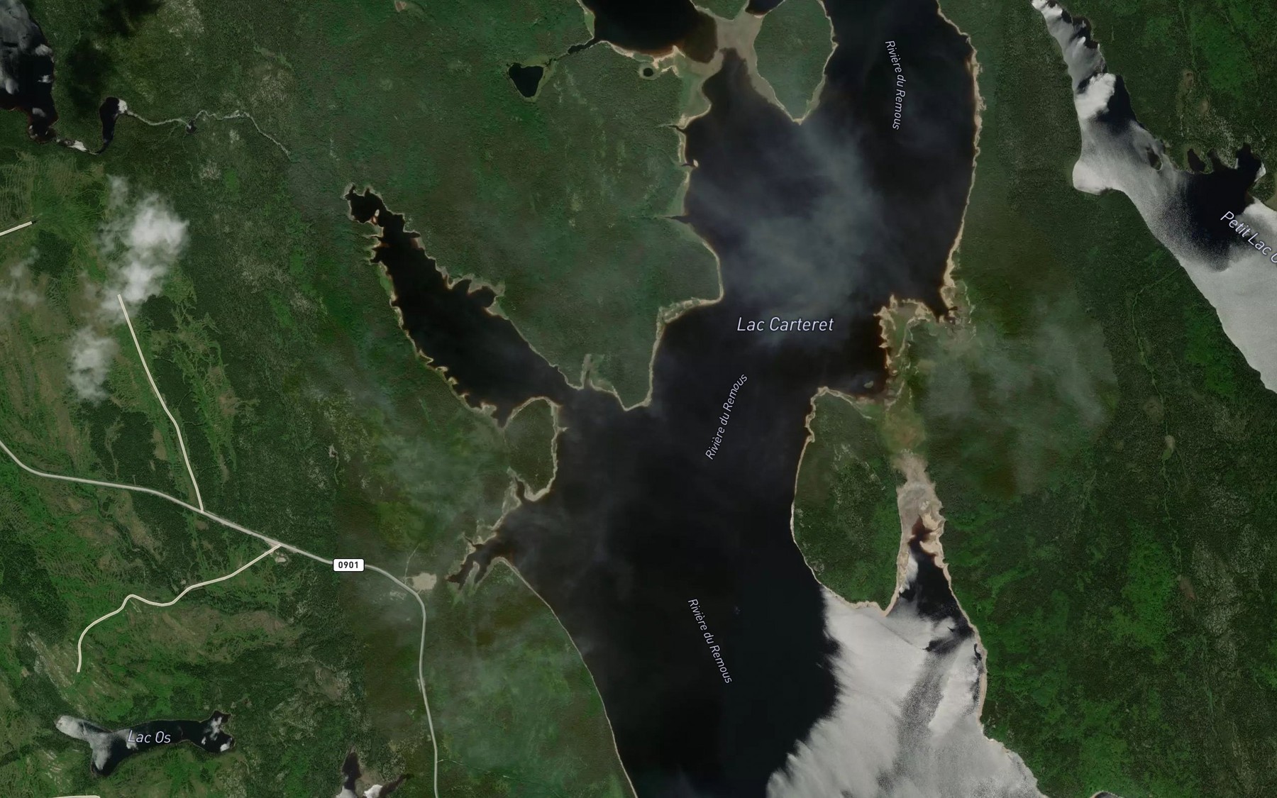 Satellite map of the Ruisseau Begin