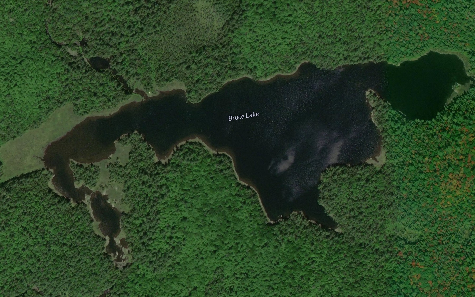 Satellite map of the Bruce Lake