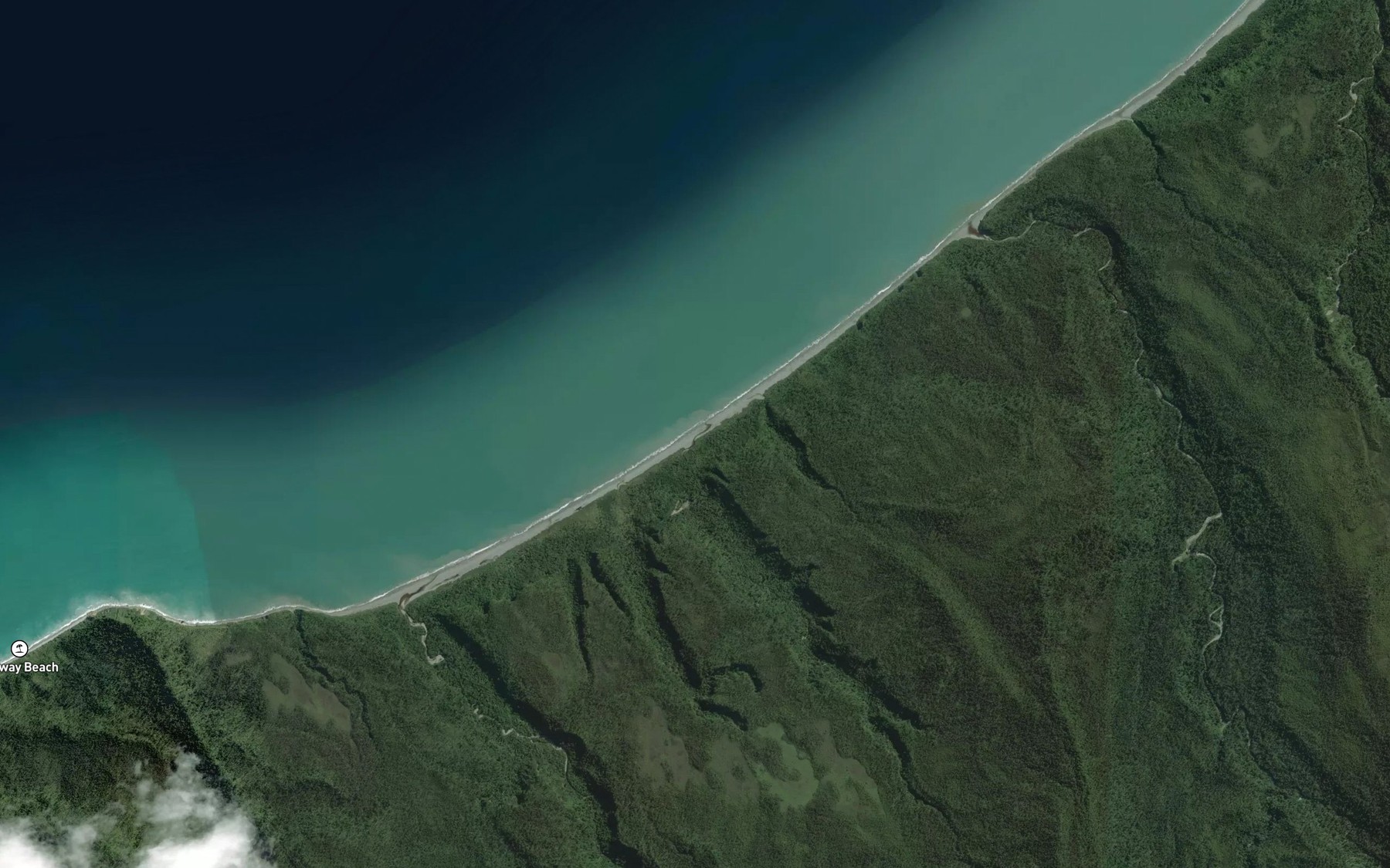 Satellite map of the Waitapi Creek