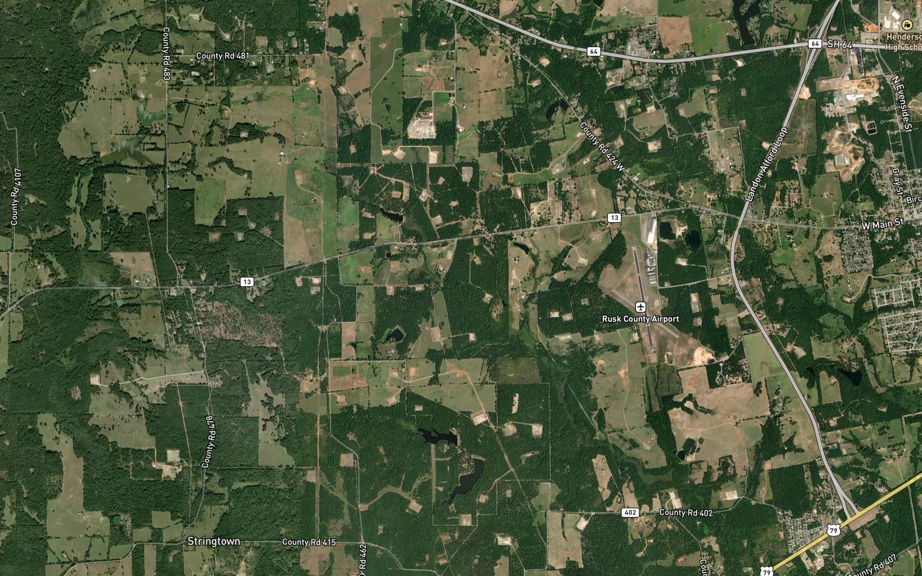 Satellite map of the Sportsmans Lake