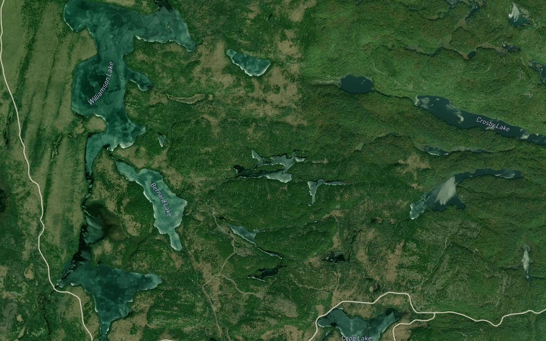 Satellite map of the Pegamasai Lake