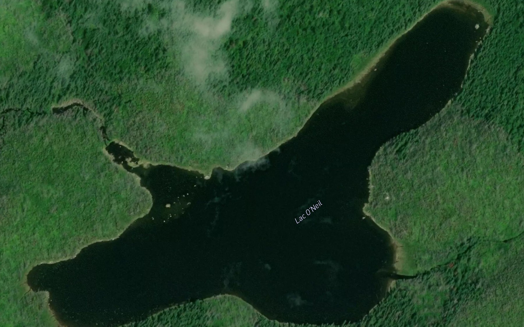 Satellite map of the Lac O'Neil