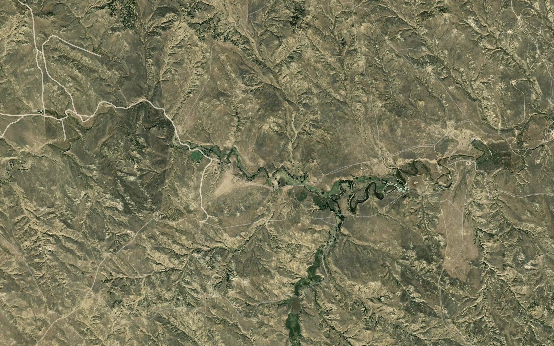 Satellite map of the Bob Dixon Number 1 Reservoir