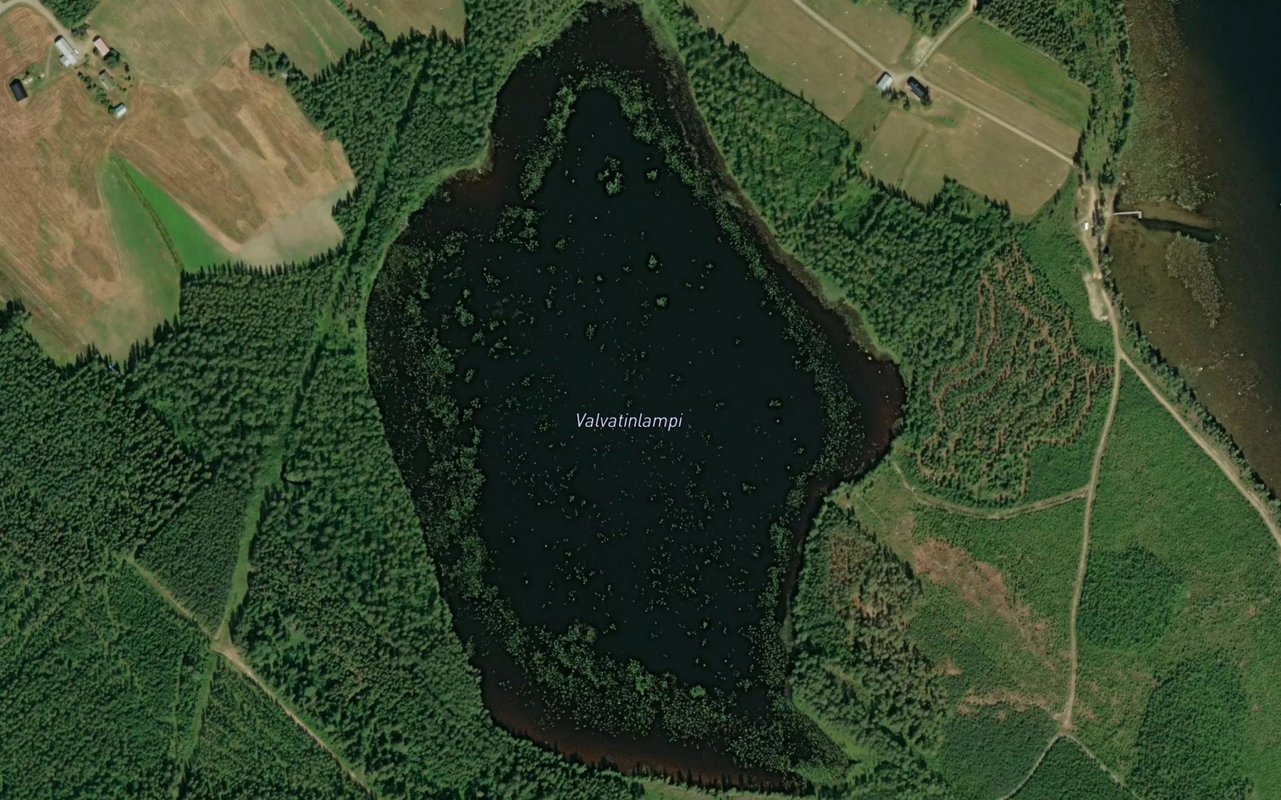 Satellite map of the Valvatinlampi