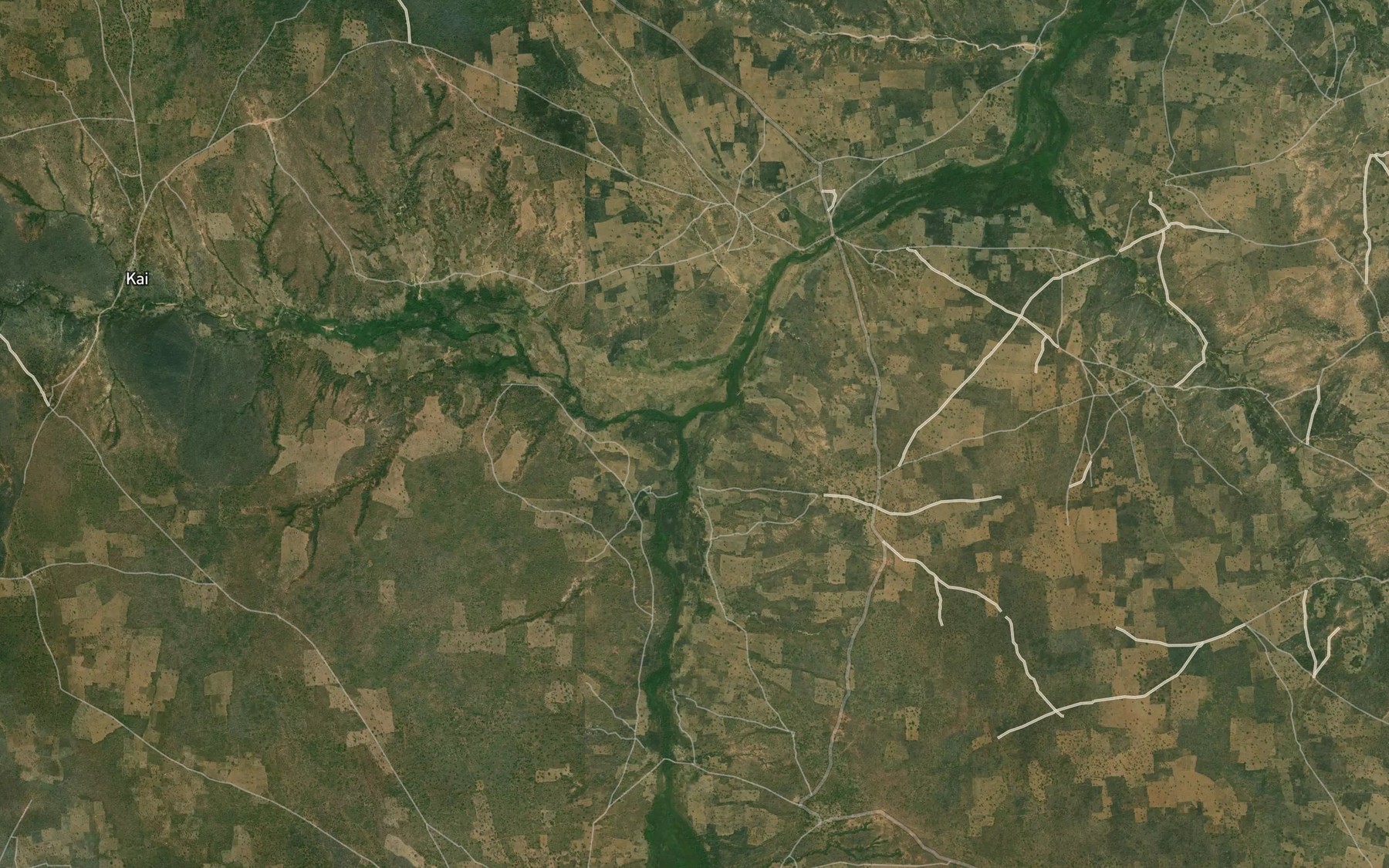 Satellite map of the River Kai