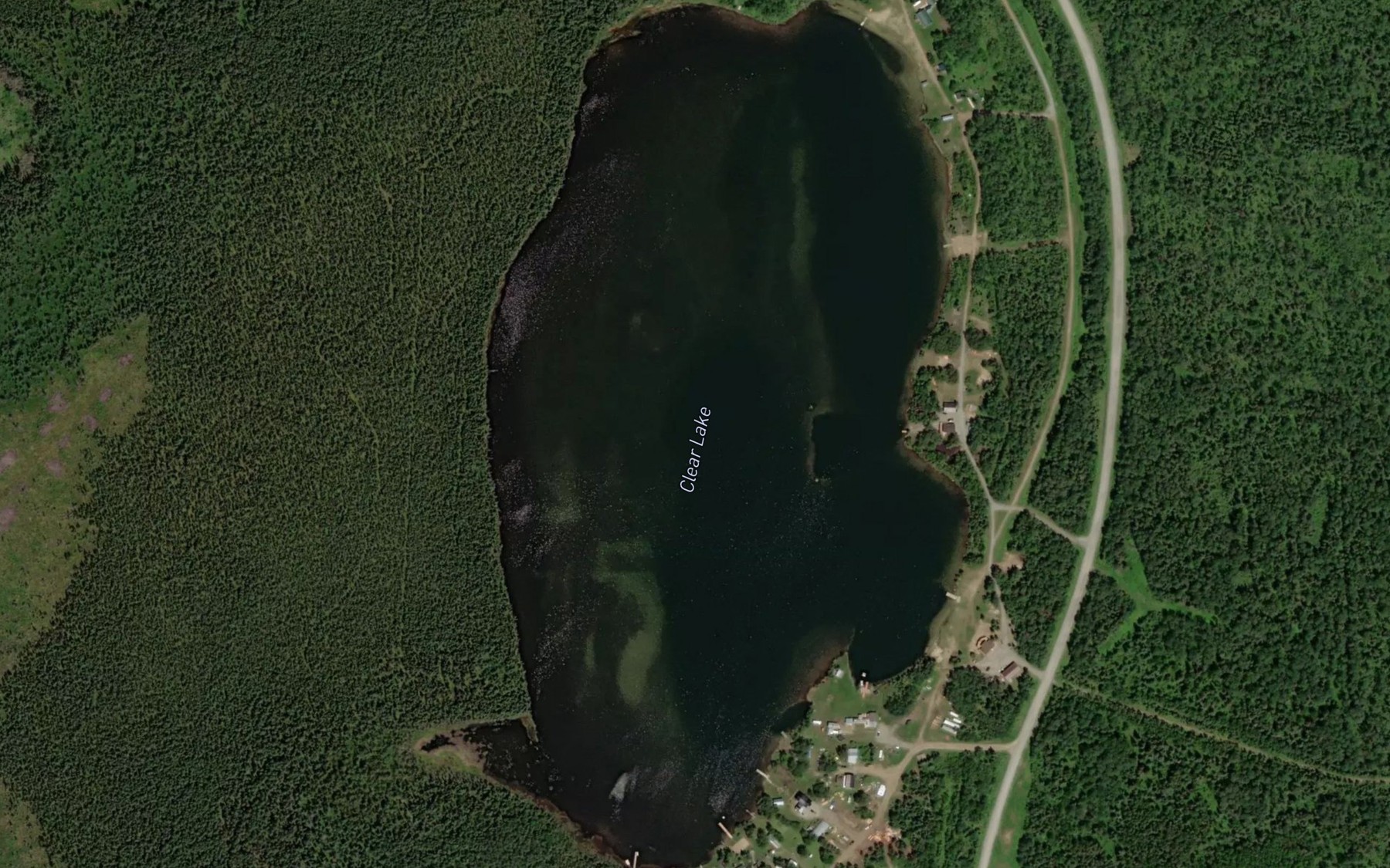 Satellite map of the Clear Lake