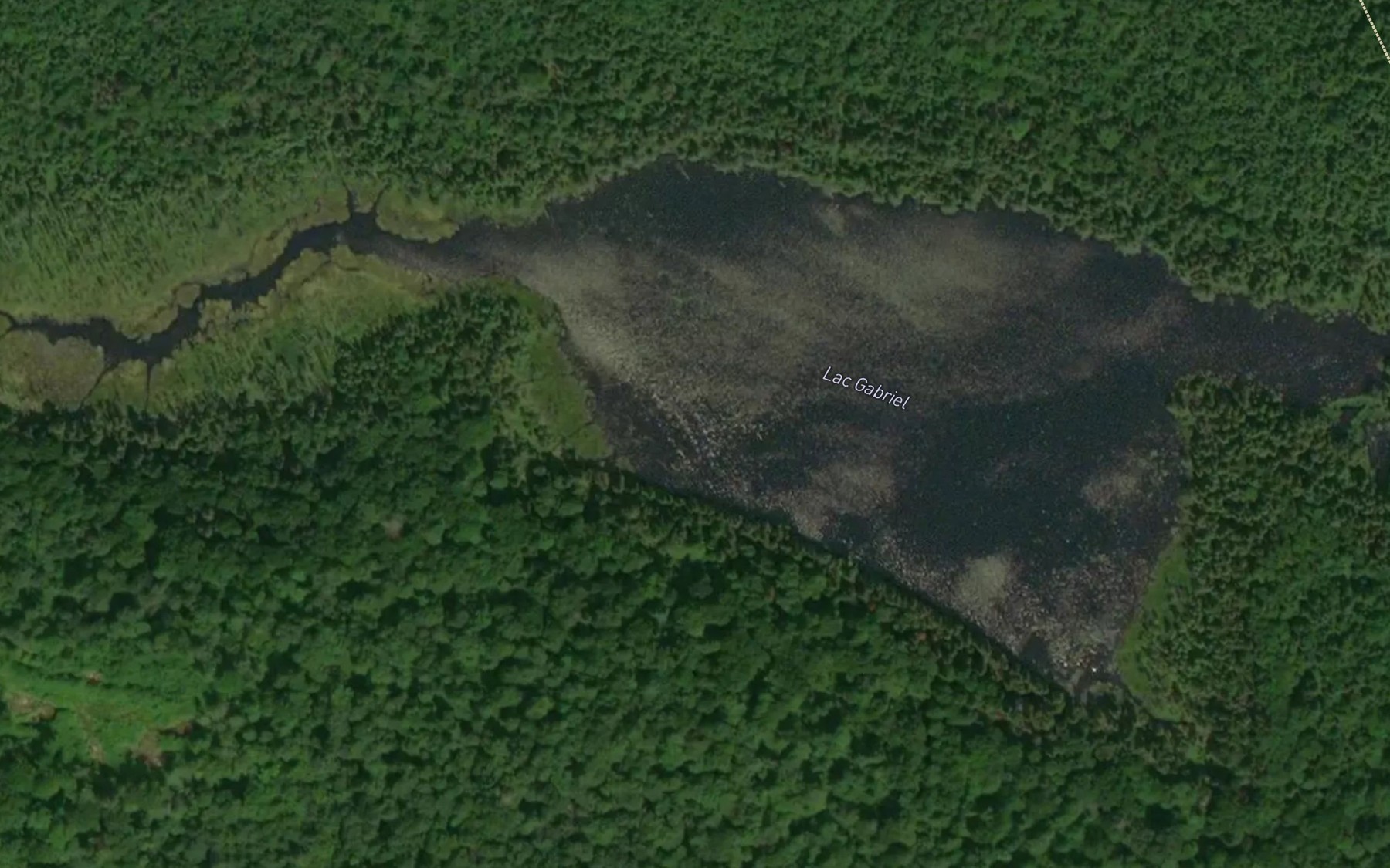 Satellite map of the Lac Gabriel