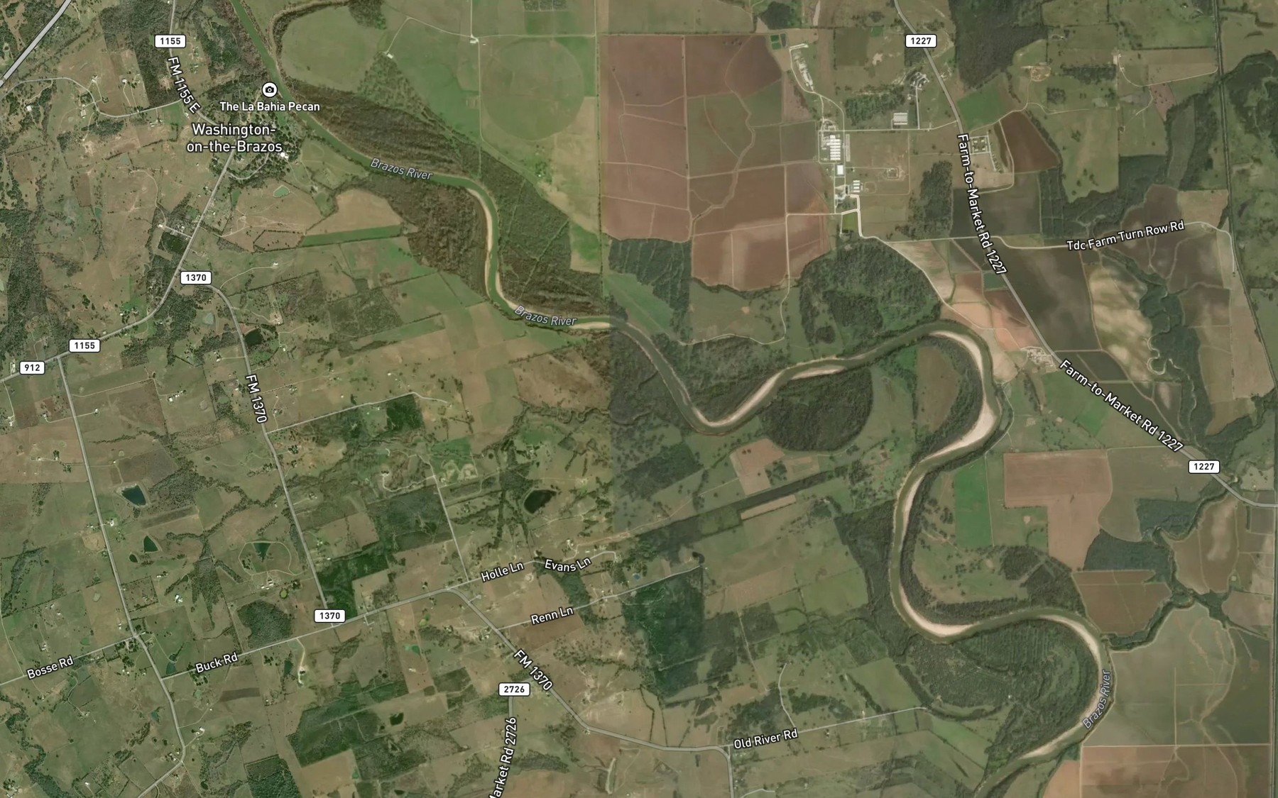 Satellite map of the Rocky Creek