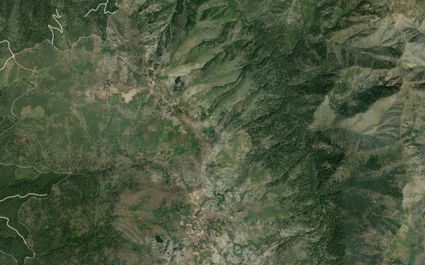 Satellite map of the Blacks Lake