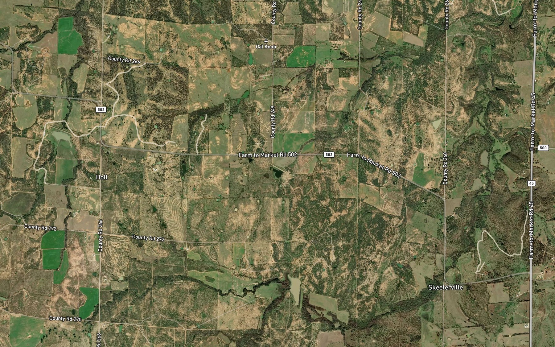 Satellite map of the Soil Conservation Service Site 9 Reservoir