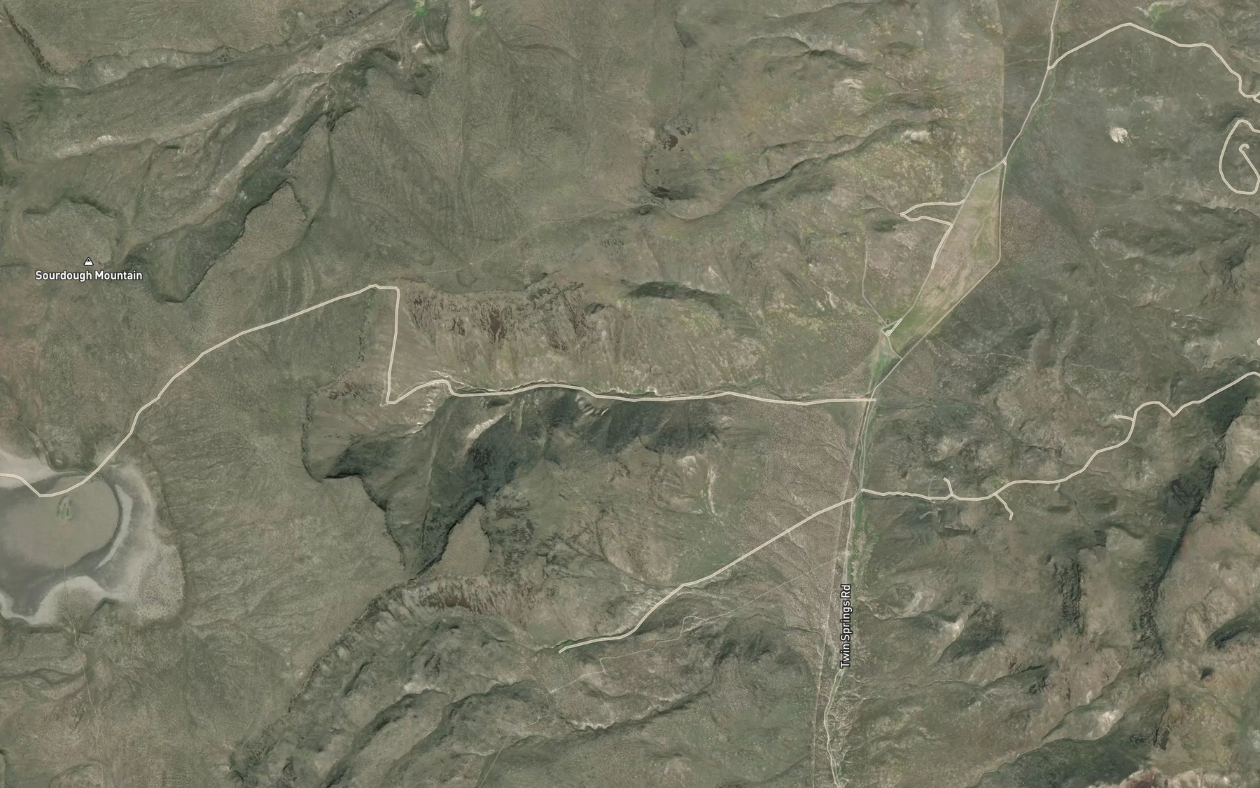Satellite map of the Lower Sourdough Spring