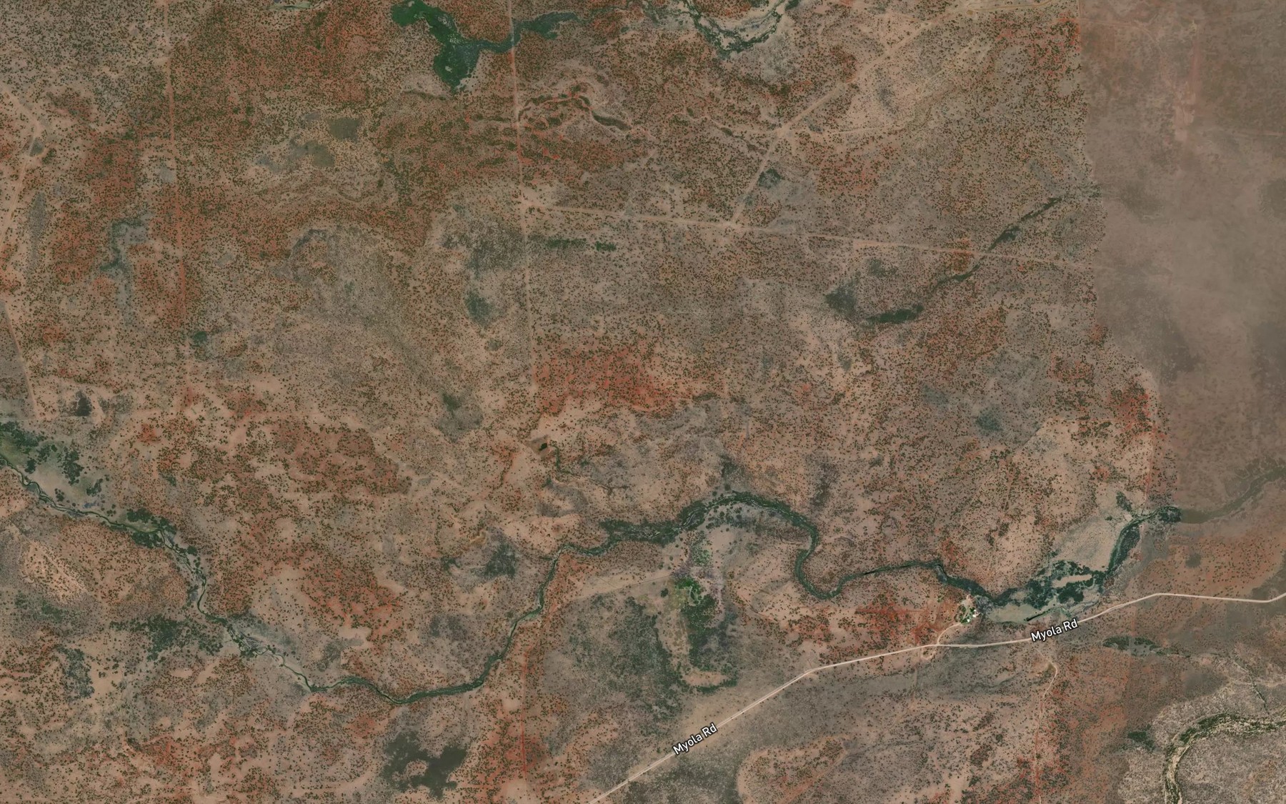Satellite map of the Killarney Creek