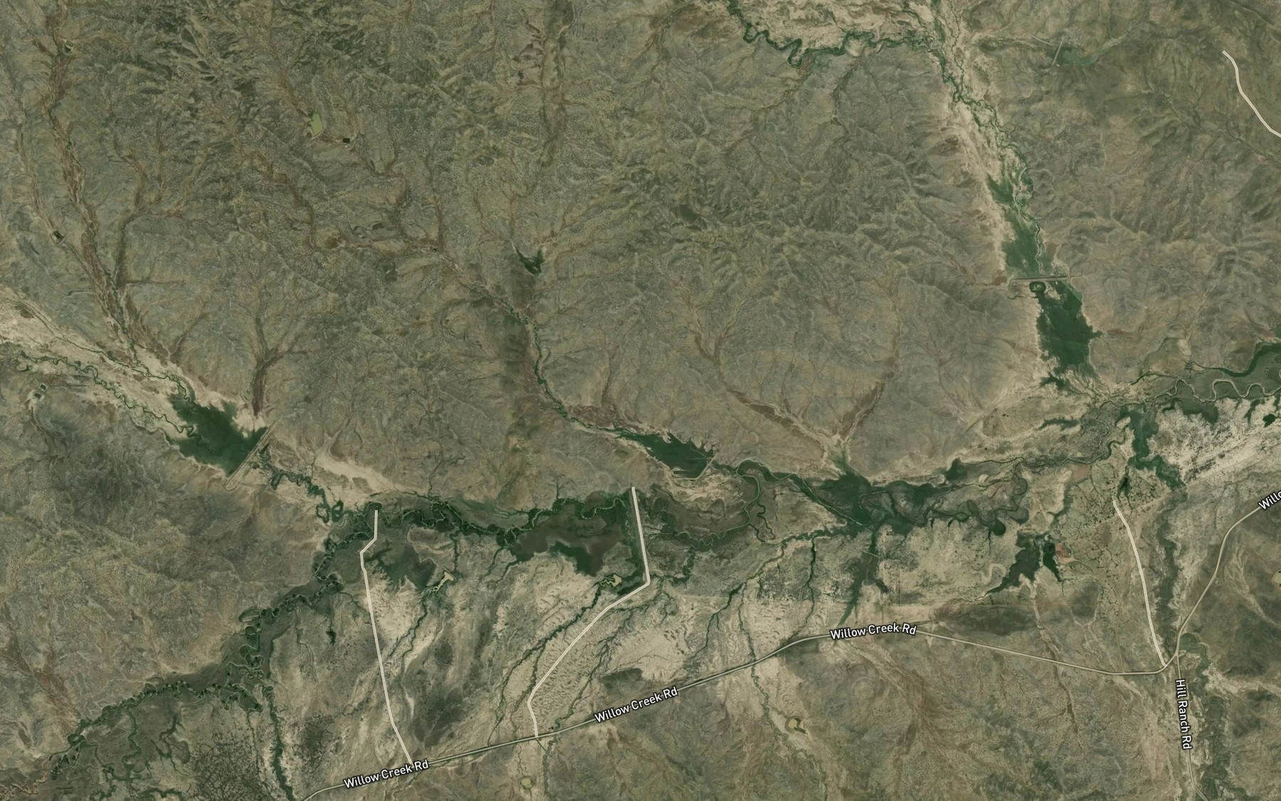 Satellite map of the Short Creek Reservoir