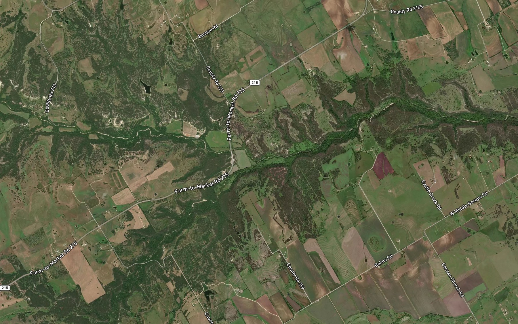 Satellite map of the Cave Creek