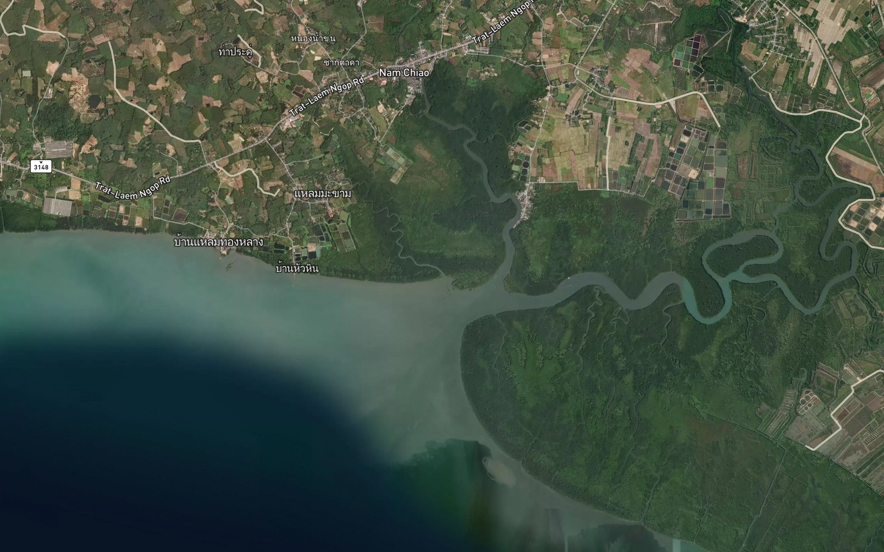 Satellite map of the Khlong Tha Pradu