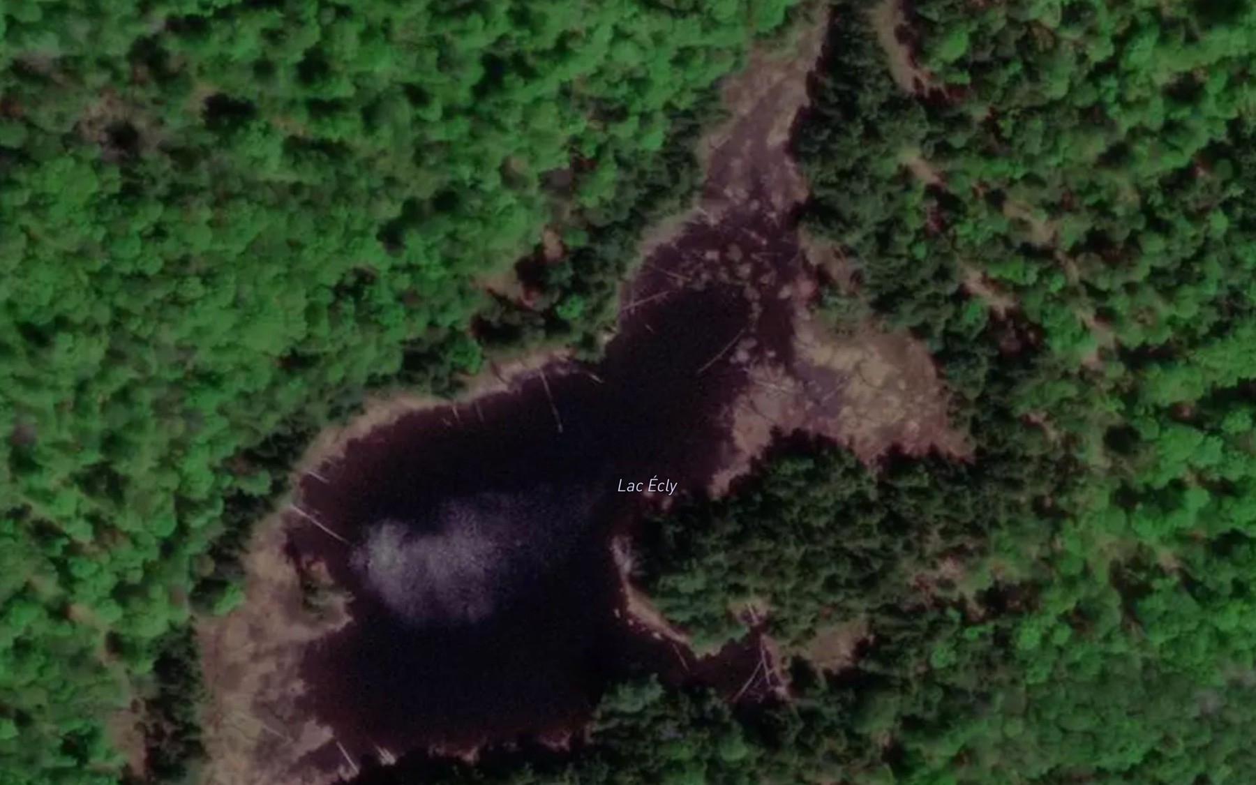 Satellite map of the Lac Ecly