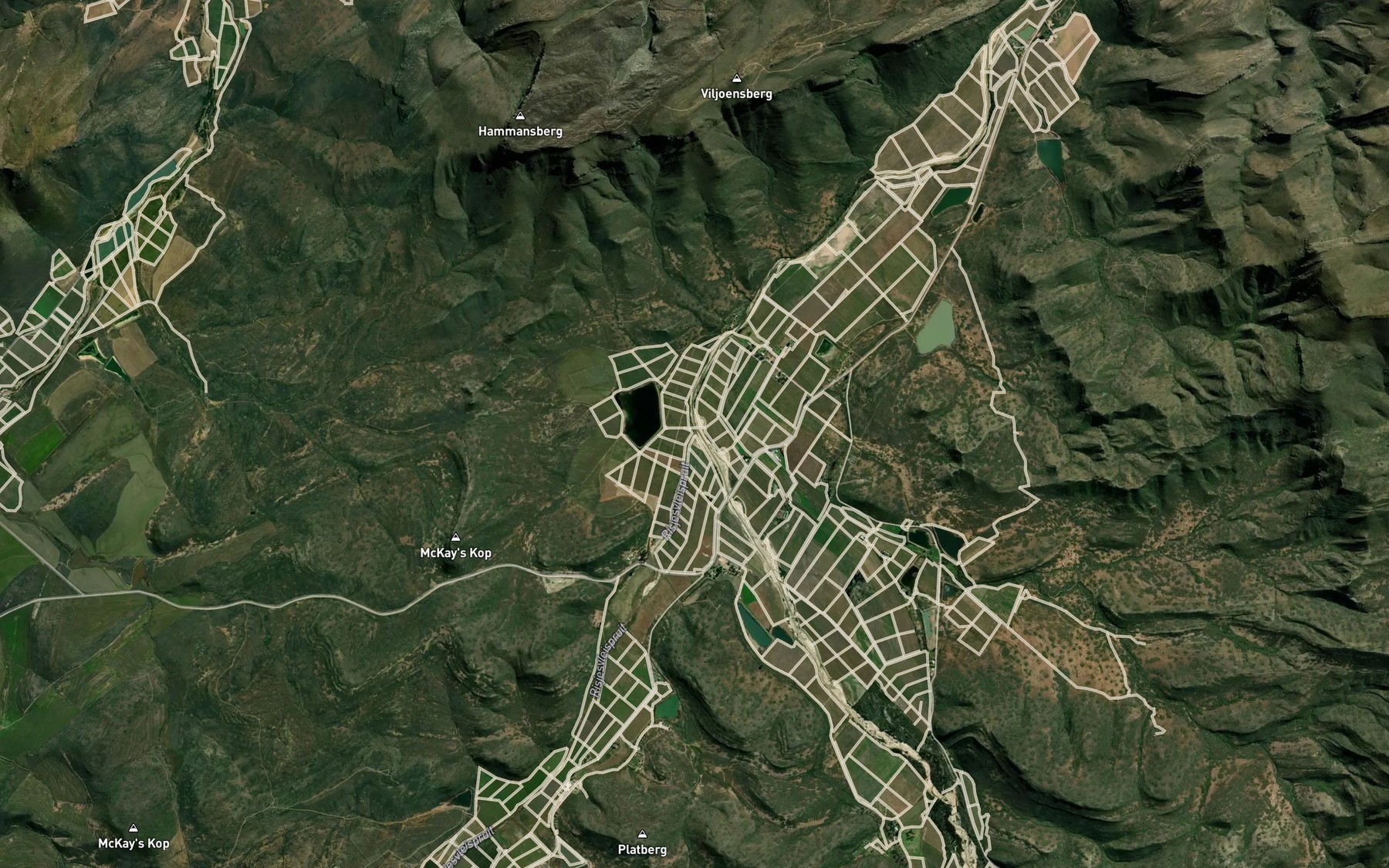 Satellite map of the Rietjiesvleispruit