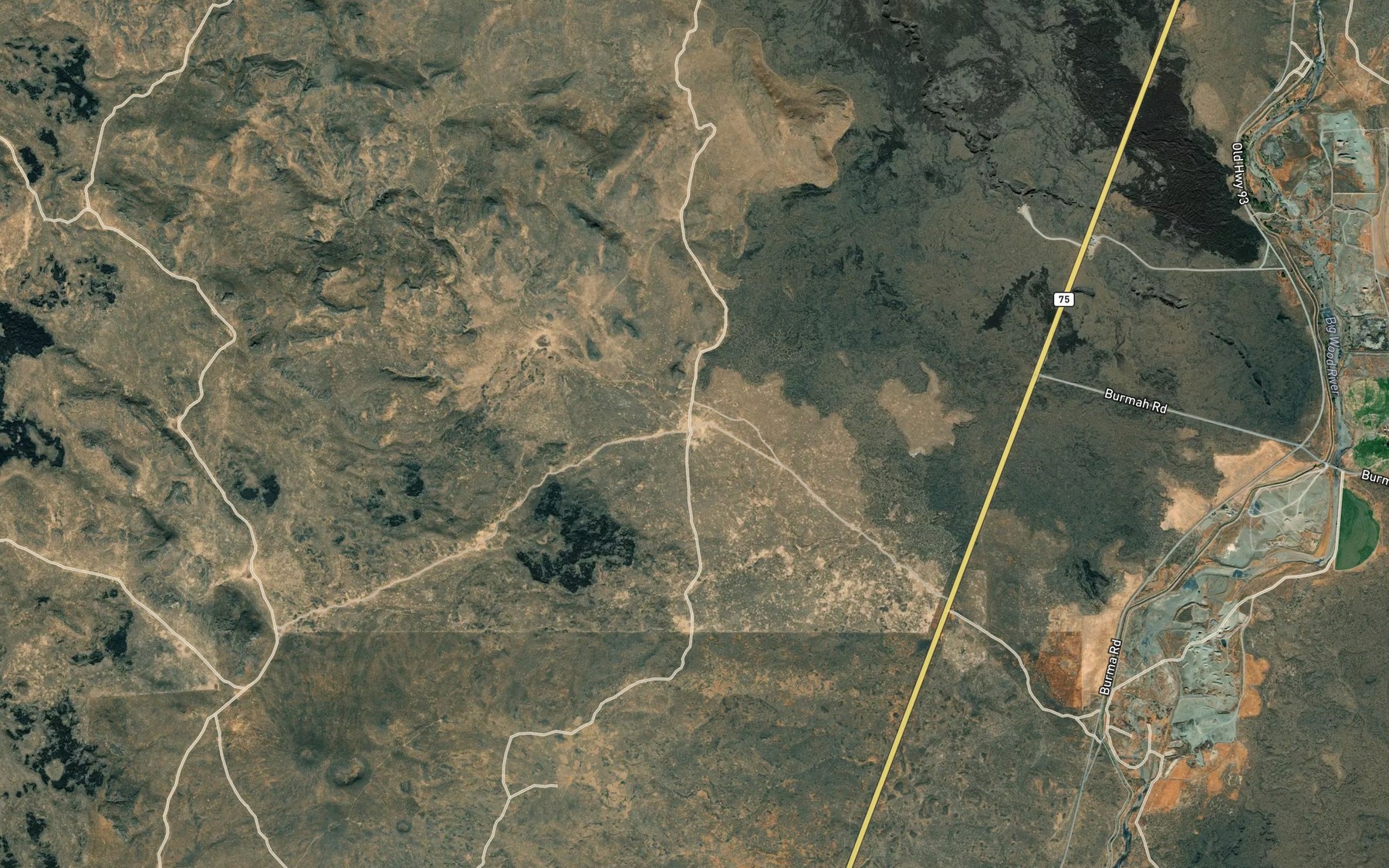 Satellite map of the Cottonwood Reservoir