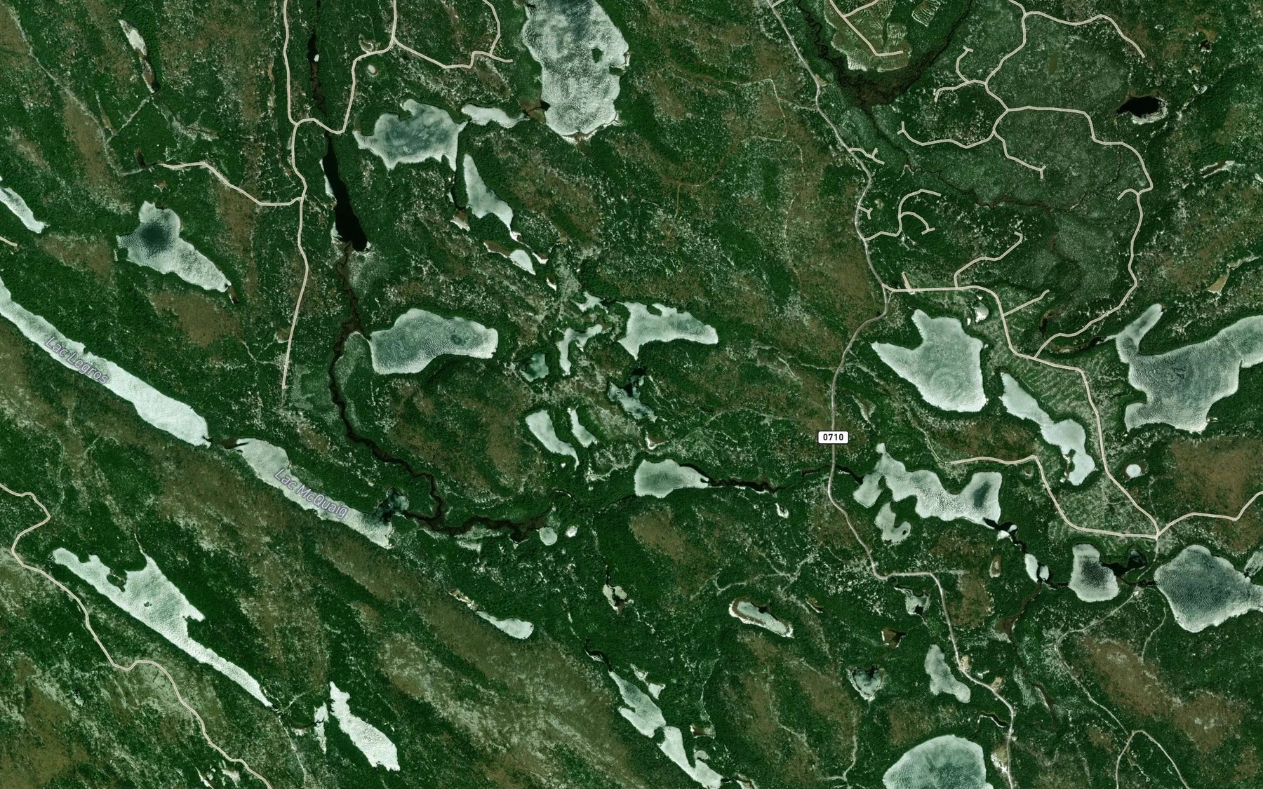 Satellite map of the Lac de l'Indien