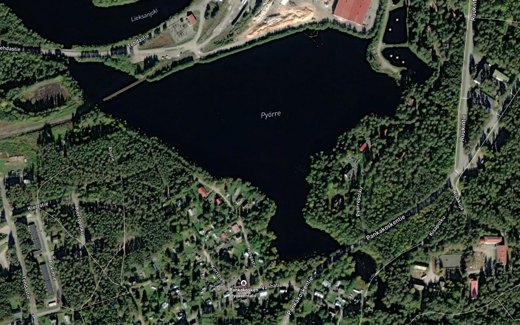 Satellite map of the Pyorre