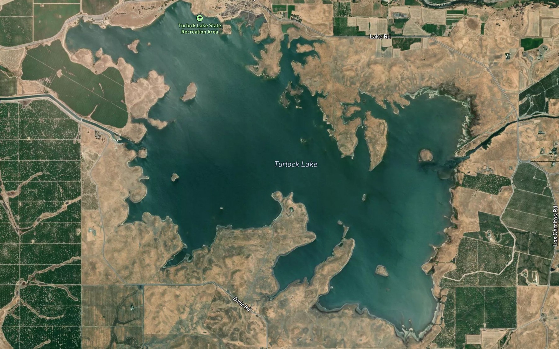 Satellite map of the Turlock Lake