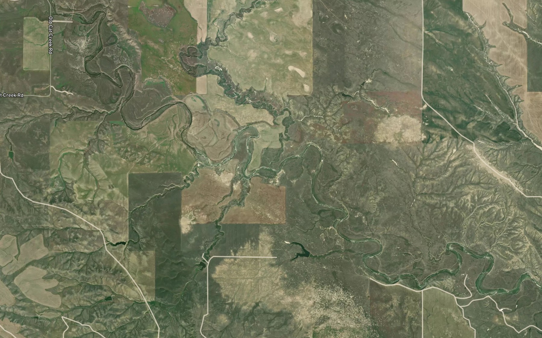 Satellite map of the Brush Creek