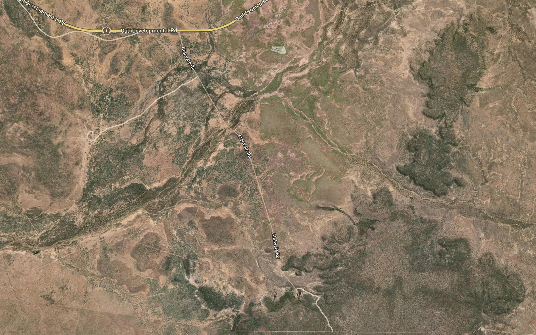 Satellite map of the Leslie Springs