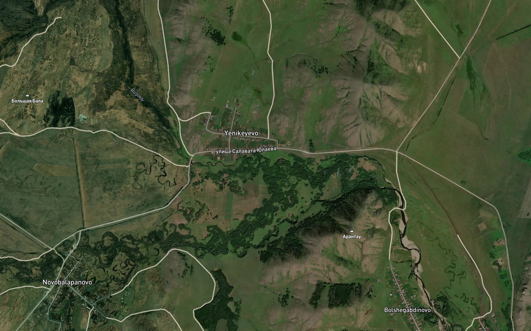 Satellite map of the Bizgindy