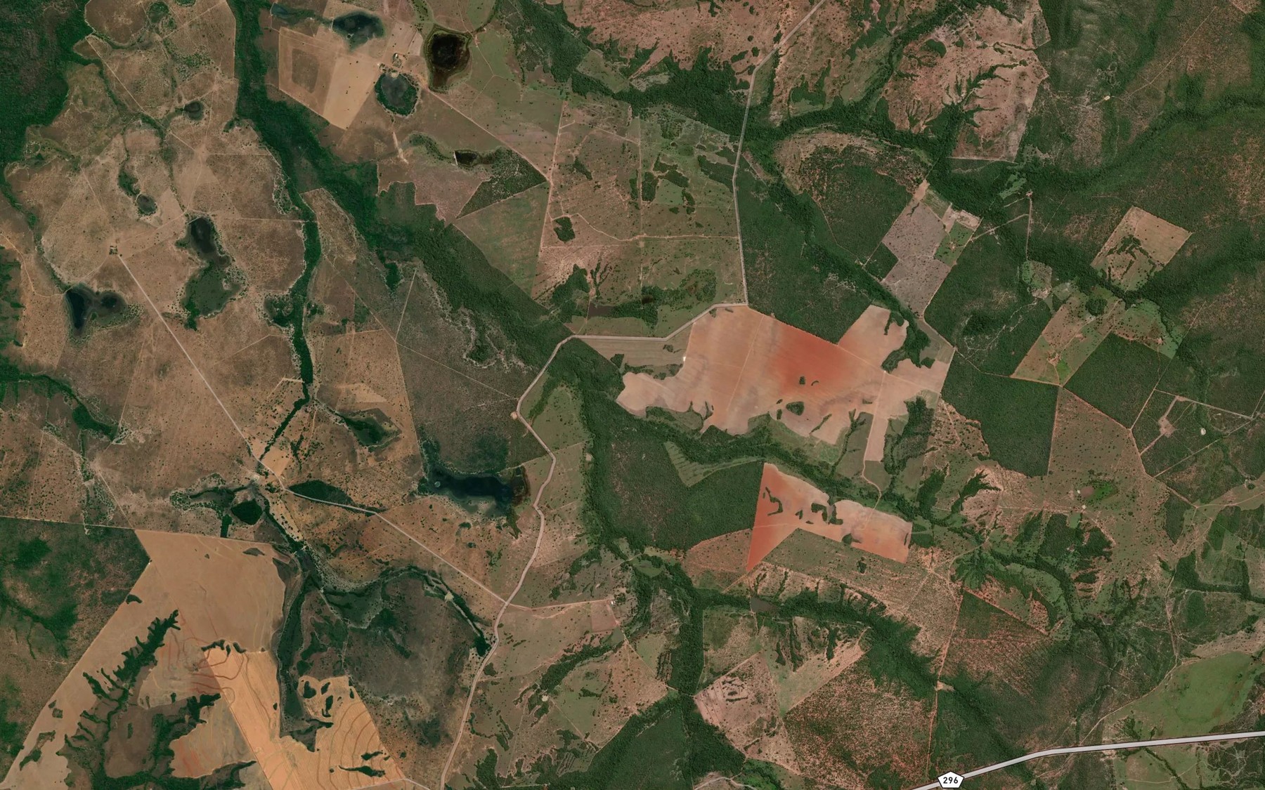 Satellite map of the Corrego Bacabinha