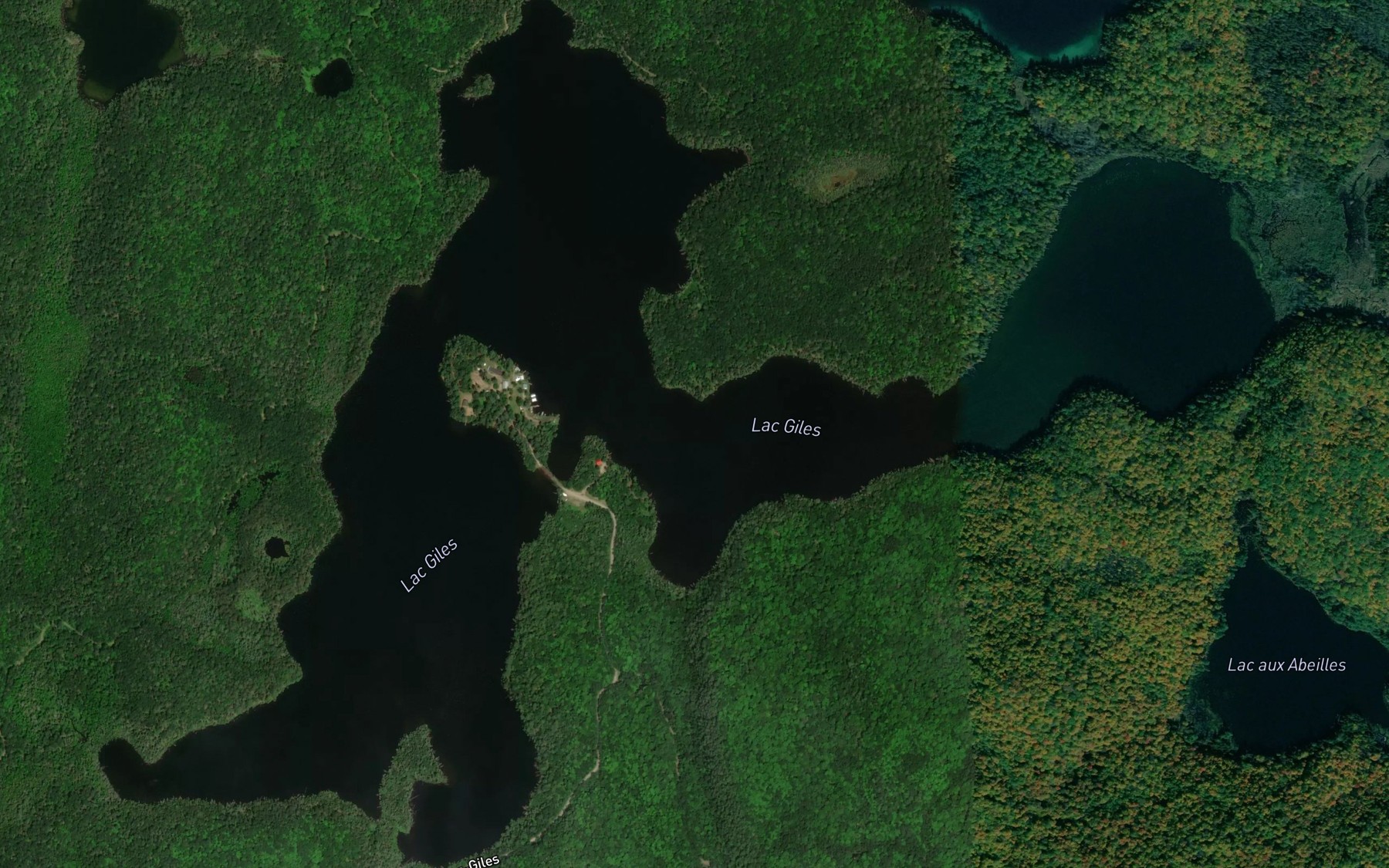 Satellite map of the Lac Giles