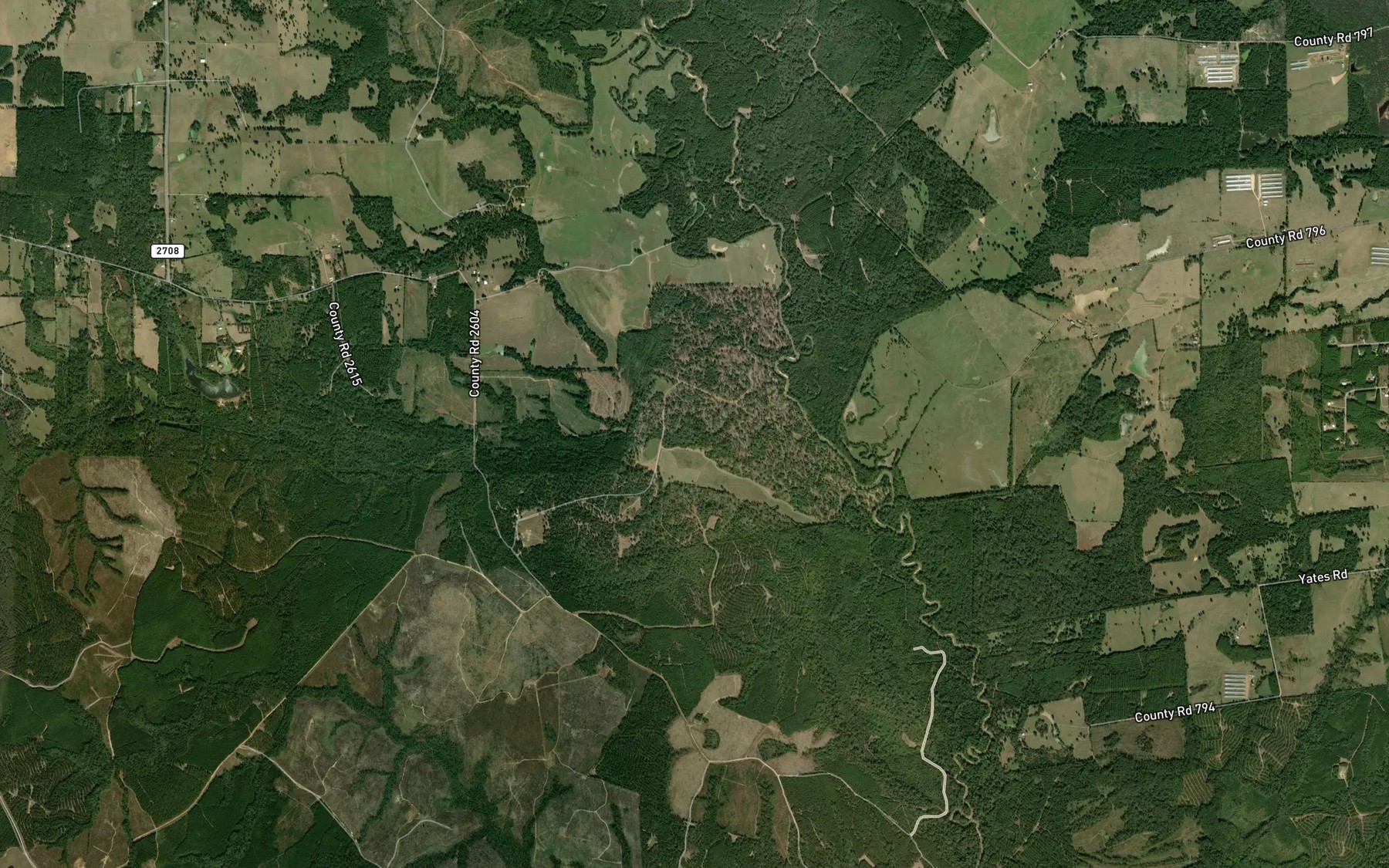 Satellite map of the Beans Creek