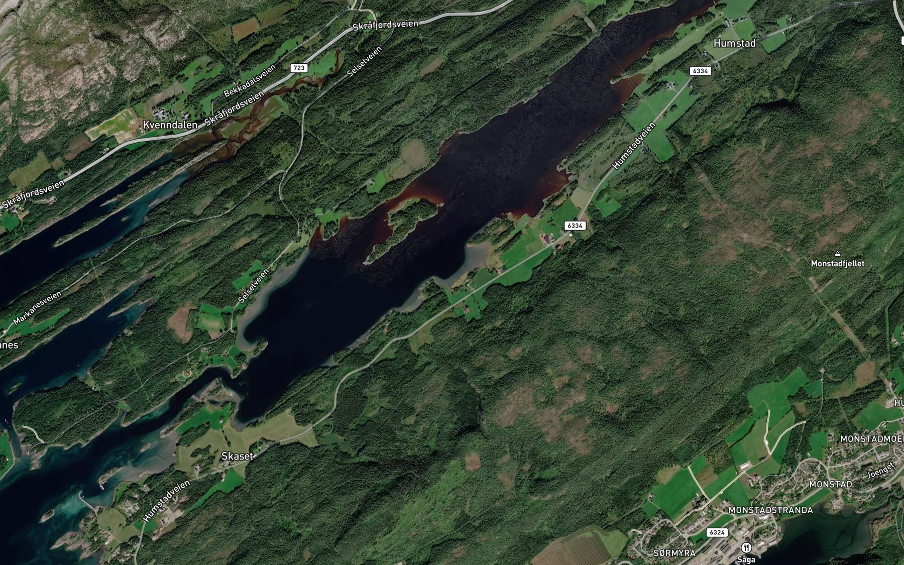 Satellite map of the Skarsteinbukta