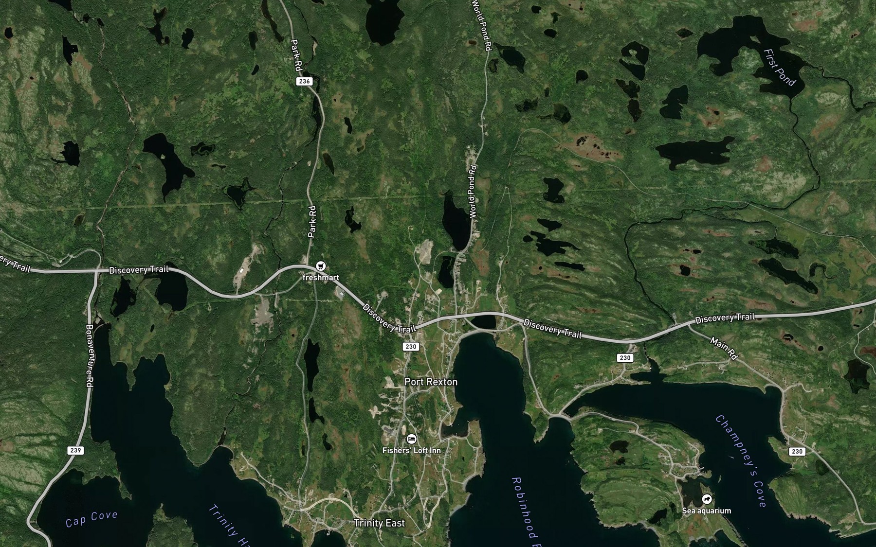 Satellite map of the Big Pond