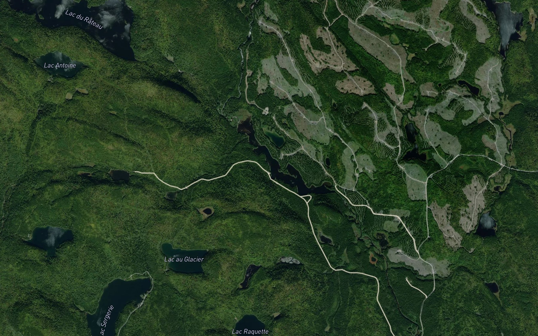 Satellite map of the Lac Laferte
