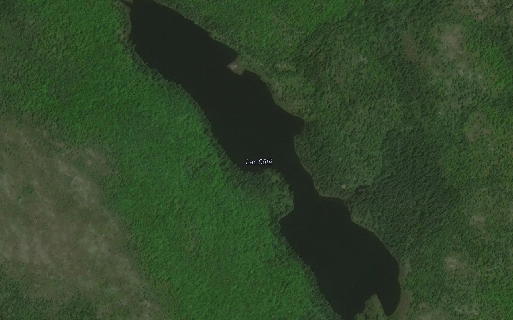 Satellite map of the Lac Cote