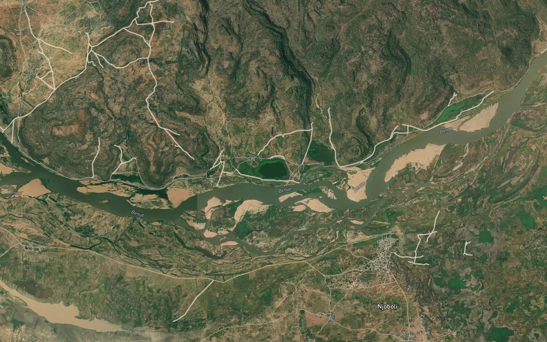 Satellite map of the Lake Givaji