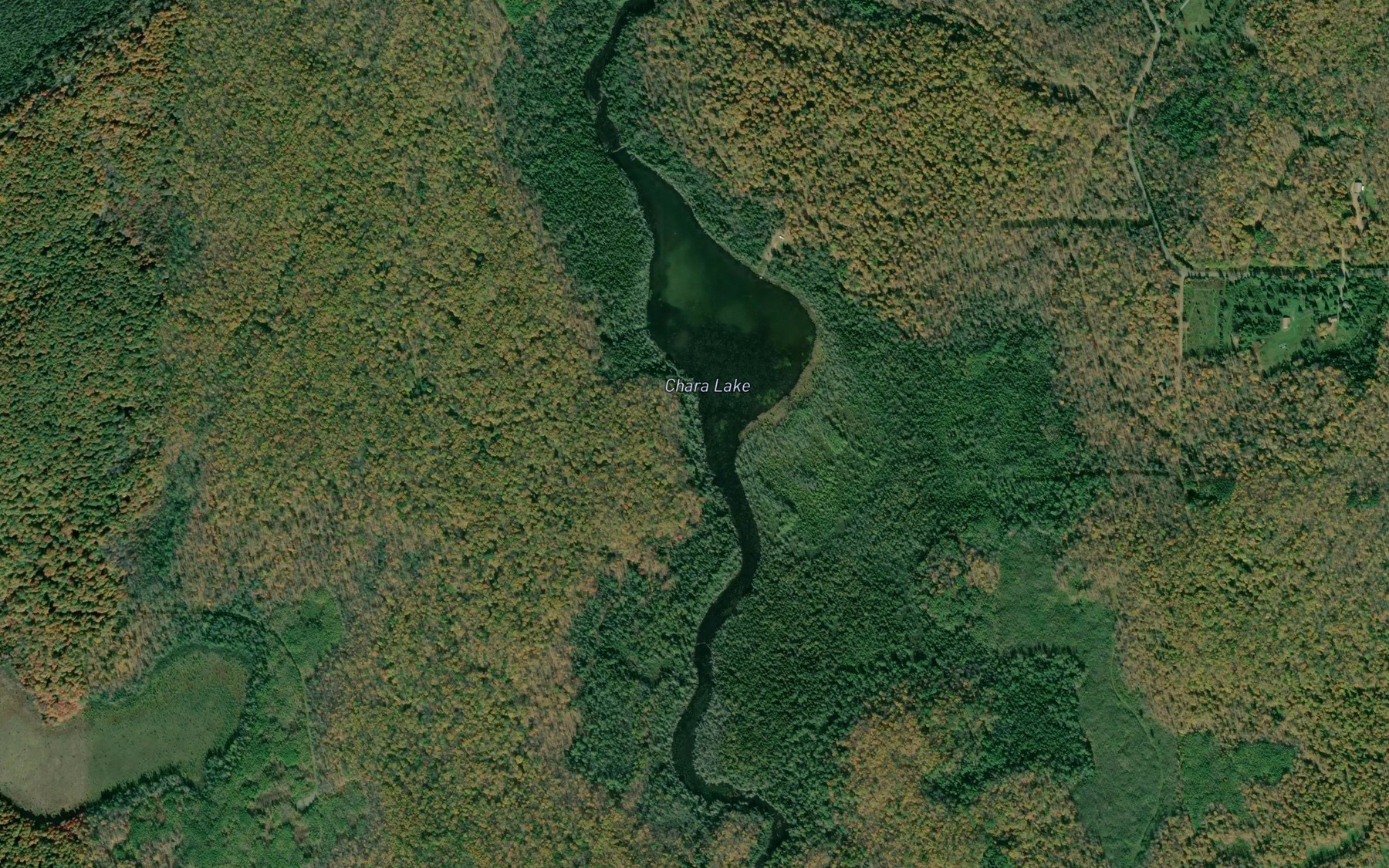 Satellite map of the Chara Lake