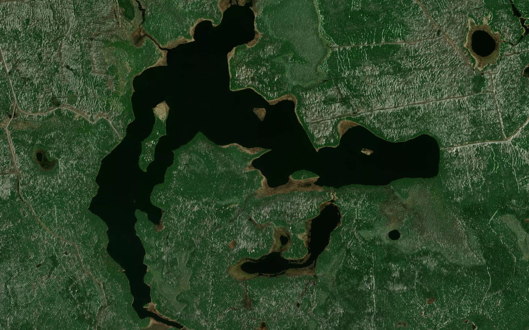 Satellite map of the Bruce Lake