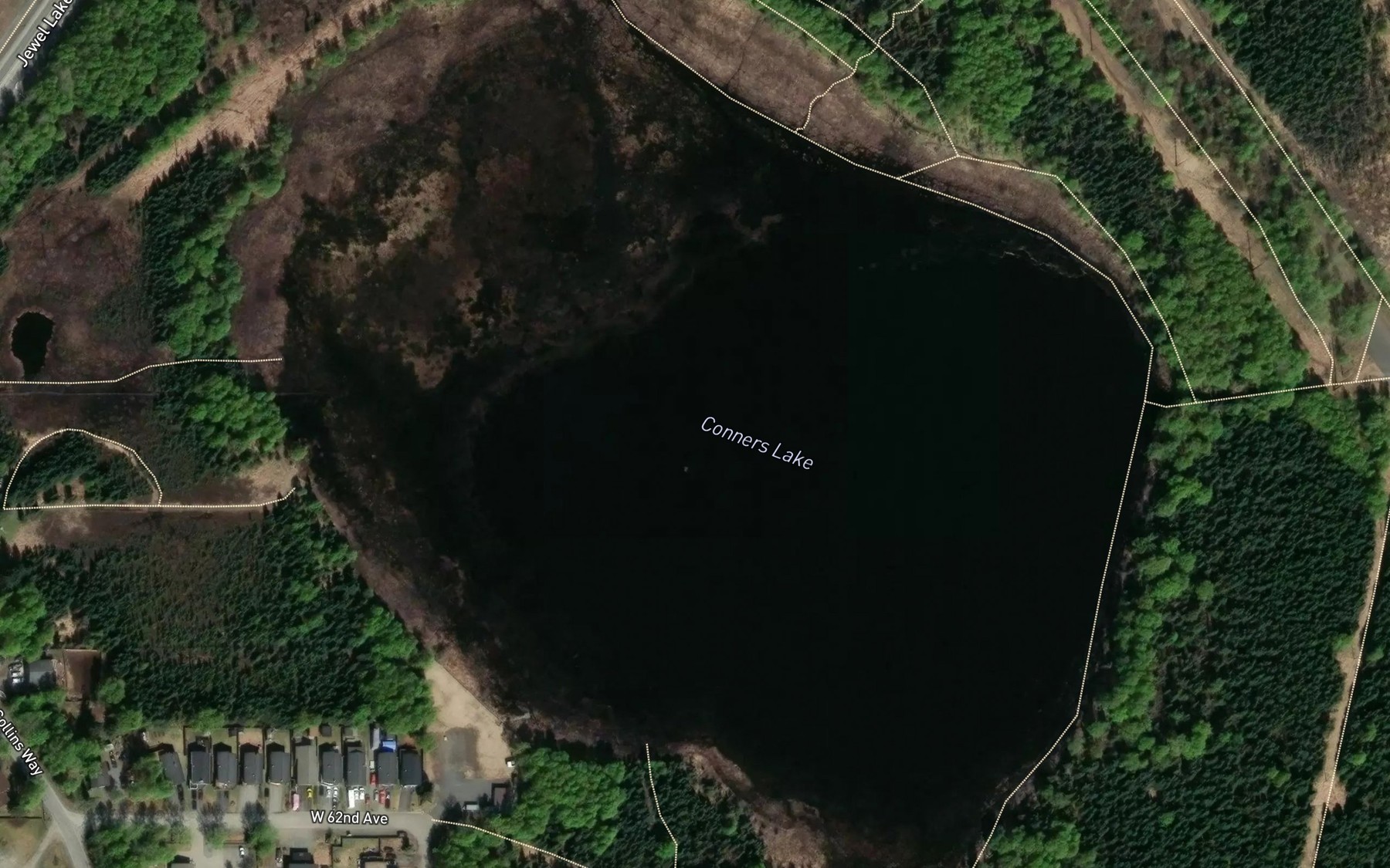Satellite map of the Connors Lake